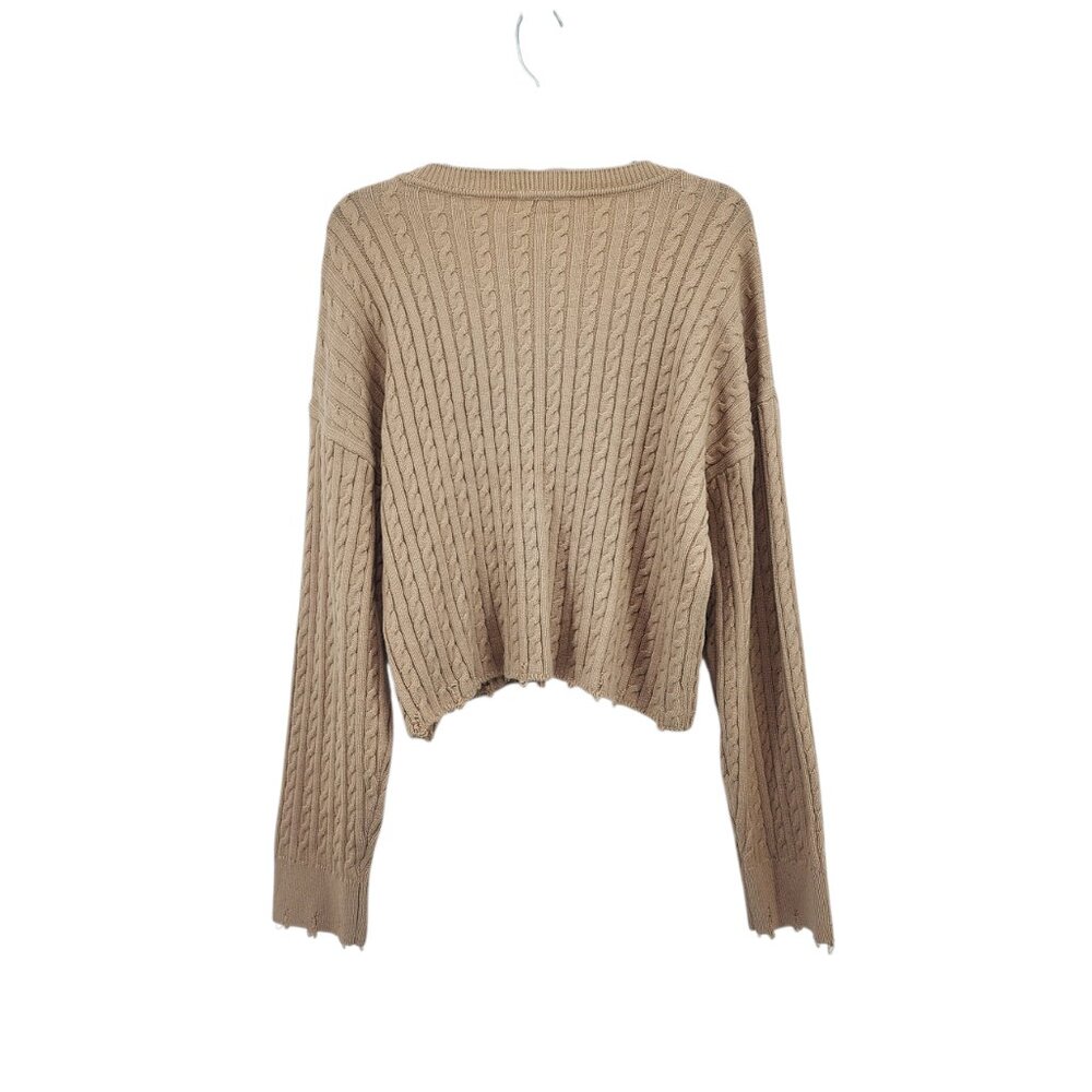 Sandro Women's Alixa Cotton and Wool Blend Cable-Knit Sweater - Picture 4 of 10